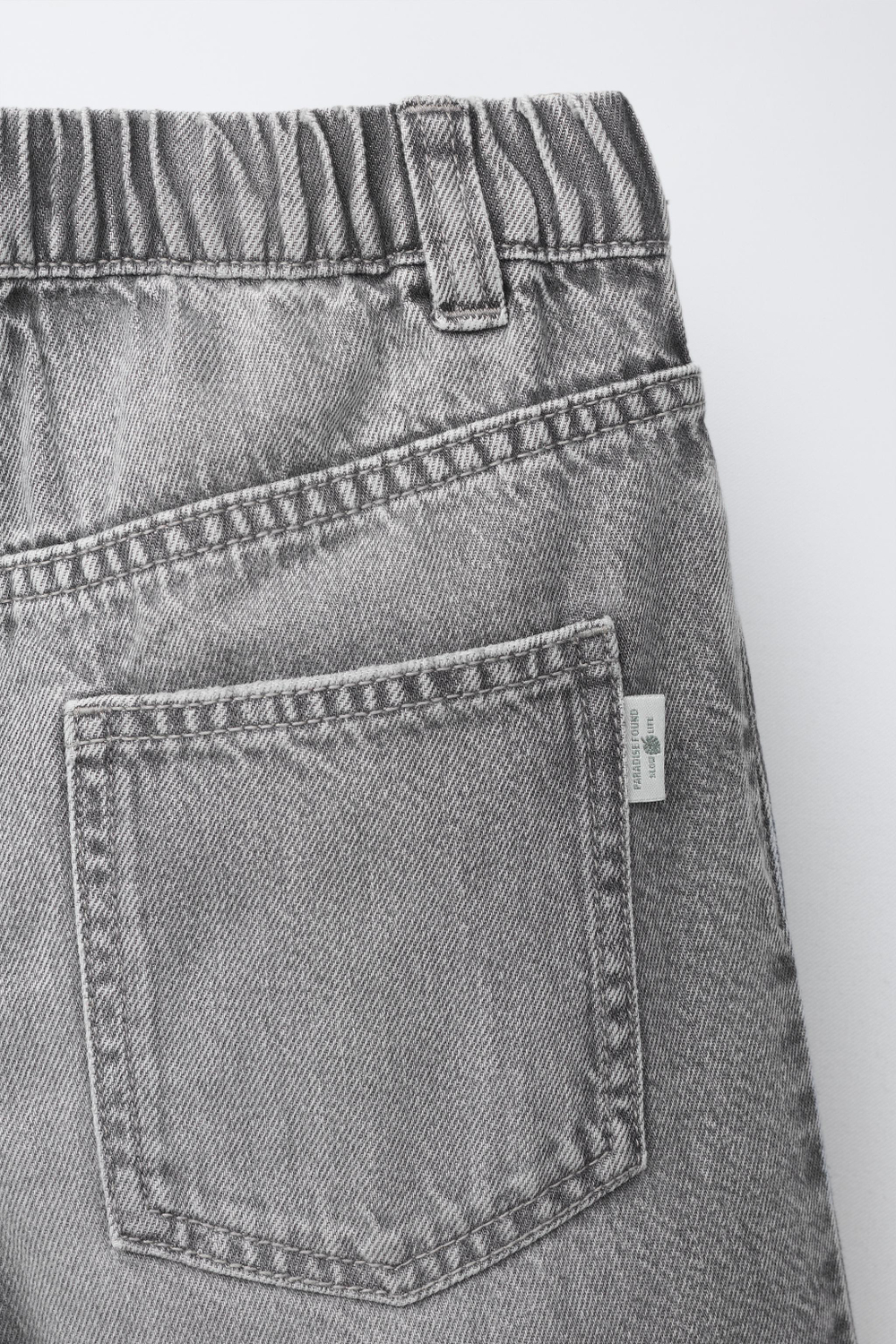 ZARA ДЖИНСОВЫЕ ШОРТЫ BAGGY, СЕРЫЙ