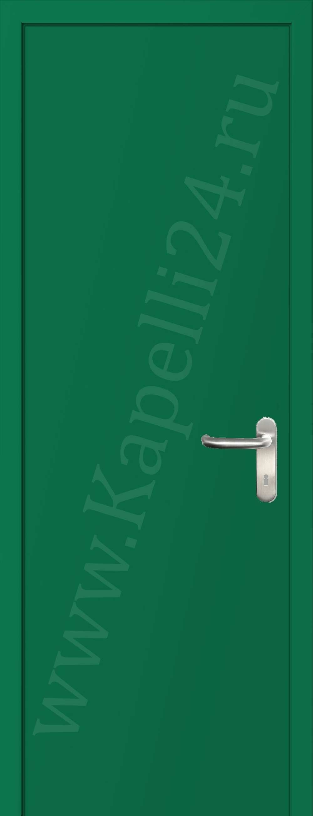 Дверь влагостойкая пластиковая KAPELLI multicolor ДГ RAL 6032 Сигнальный зеленый + коробка