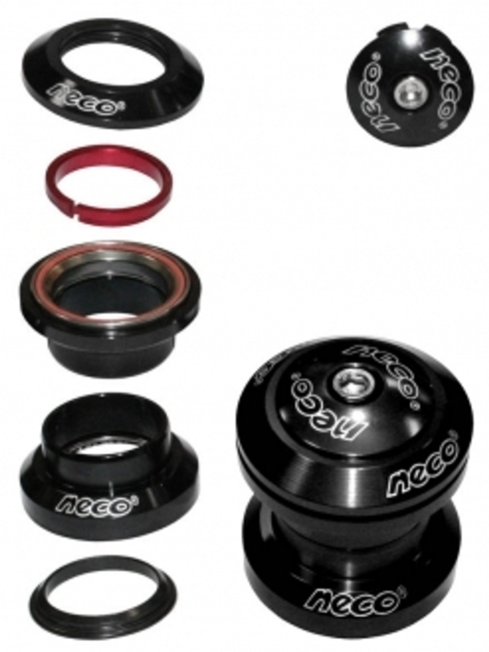 Рулевая колонка,H711AL Black  1-1/8", A-Head, для МТВ, ATB, алюминий+сталь, картриджные подшипники С