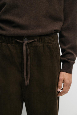 Massimo Dutti Вельветовые брюки-джоггеры, зеленый