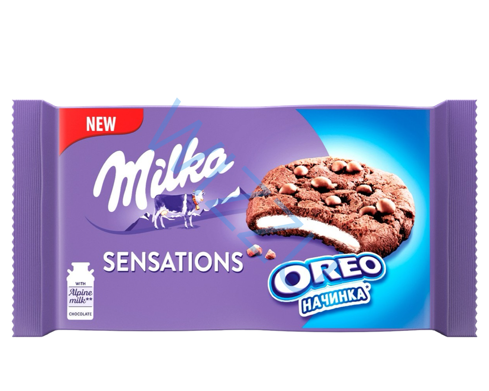 Печенье Milka Sensations Oreo Creme со вкусом Орео Craffers, 156 г