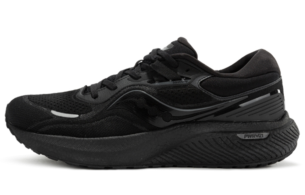 Saucony Surge 1 Comfortable Fabric Slip Resistant Cushioning Abrasion Resistant Low top Running Shoes Unisex Black