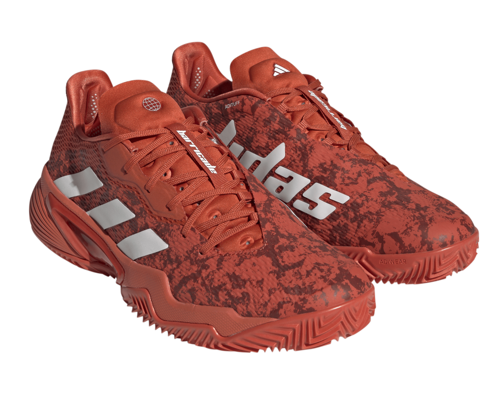 Мужские кроссовки теннисные Adidas Barricade M Clay - preloved red/cloud white/preloved red