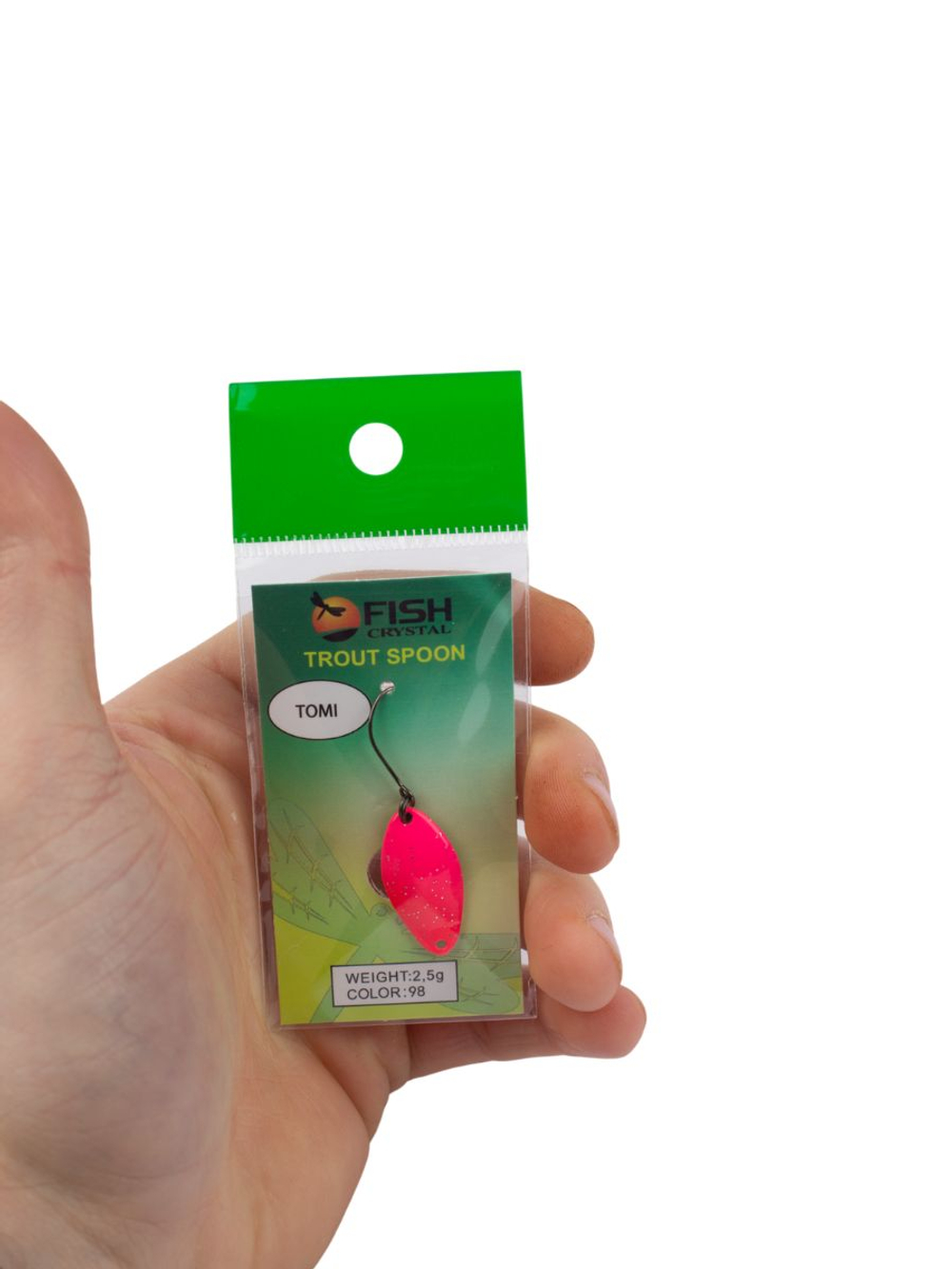 Блесна Fish Crystal TOMI 24 мм 2.5 г на форель цвет 98