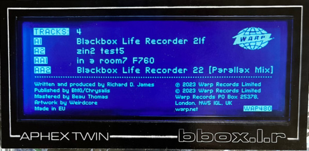 Aphex Twin / Blackbox Life Recorder 21f - In A Room7 F760 (12" Vinyl EP)