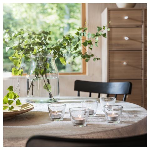 Набор ароматических свечей IKEA ADLAD (АДЛАД), Cкандинавские леса, Белый, 3,5 часа, 30 шт