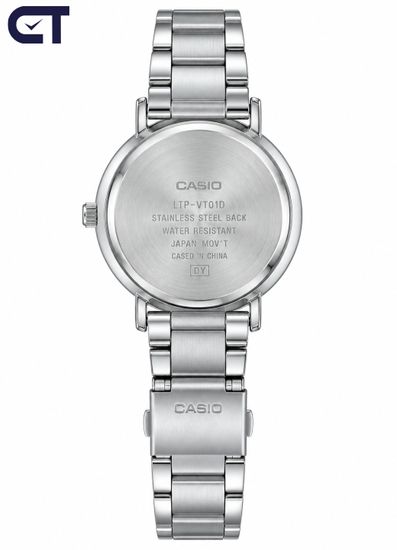 CASIO LTP-VT01D-7B CASIO Collection женские наручные часы — серый циферблат, тонкий корпус и элегантный стальной браслет