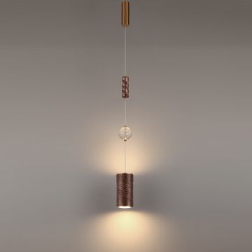 Подвес 18W 2000-4000K 5450/18LB коричневый/античная бронза RIVERA Odeon Light Exclusive