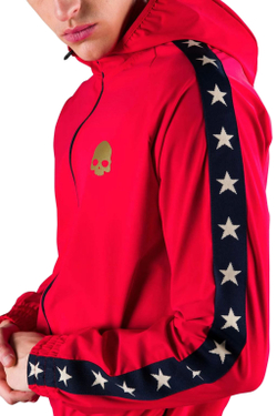Мужская теннисная кофта Hydrogen Star FZ Hoodie - red