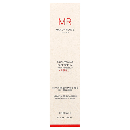 Codeage, Maison Rouge Skincare, осветляющая сыворотка для лица, запасной блок, 50 мл (1,7 жидк. унции)