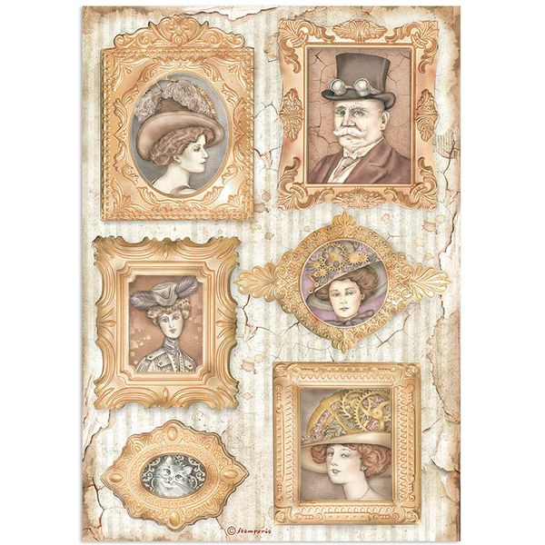 Бумага рисовая Stamperia Леди-Бродяжка №1, 21х29,7 см (А4), 28 г/м, 1 лист
