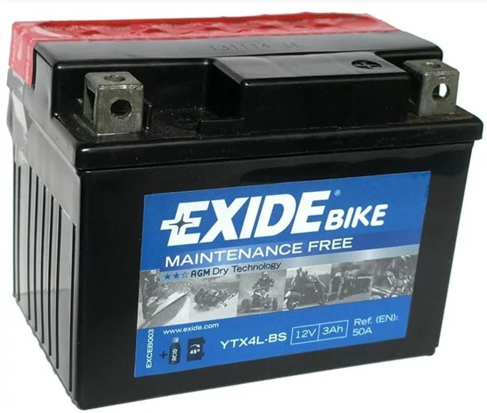 EXIDE YTX4L-BS аккумулятор EXIDE YTX4L-BS аккумулятор