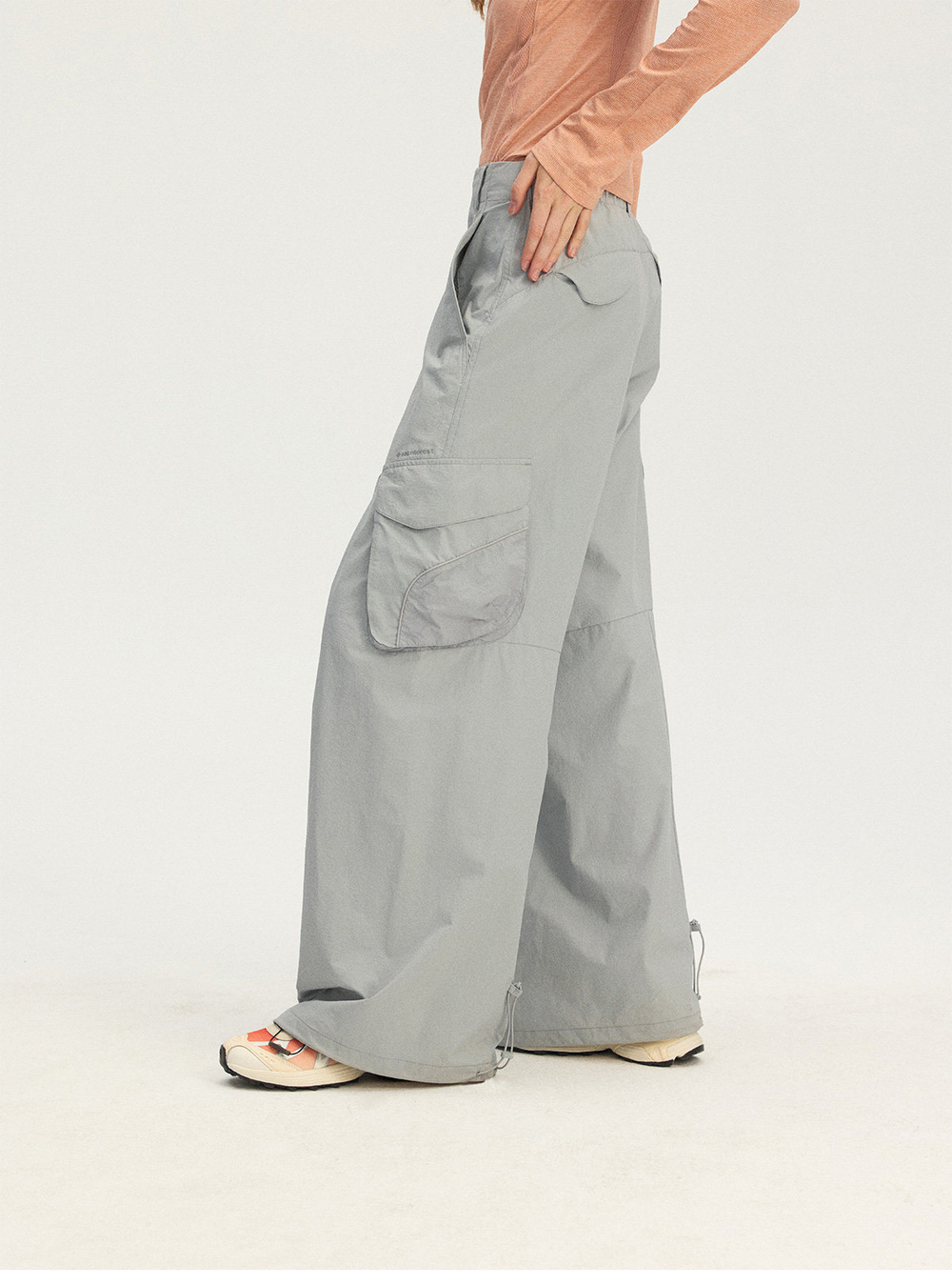 WMNS Штаны Nothomme Monterest Wide-Leg Cargo серый