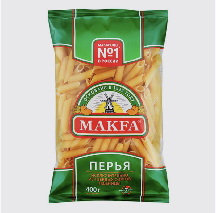 Макфа Макароны Перья Группа А в/с 400 гр. 20 шт./упак. 218-3 (36 г/я) (  RU Д-RU.РА05.В.61902/23, с 19.07.2023 по 18.07.2028, 04.07.2027, РОССИЯ)