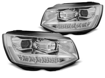 Фары передние DRL CHROME SEQ для VW T6 15-19