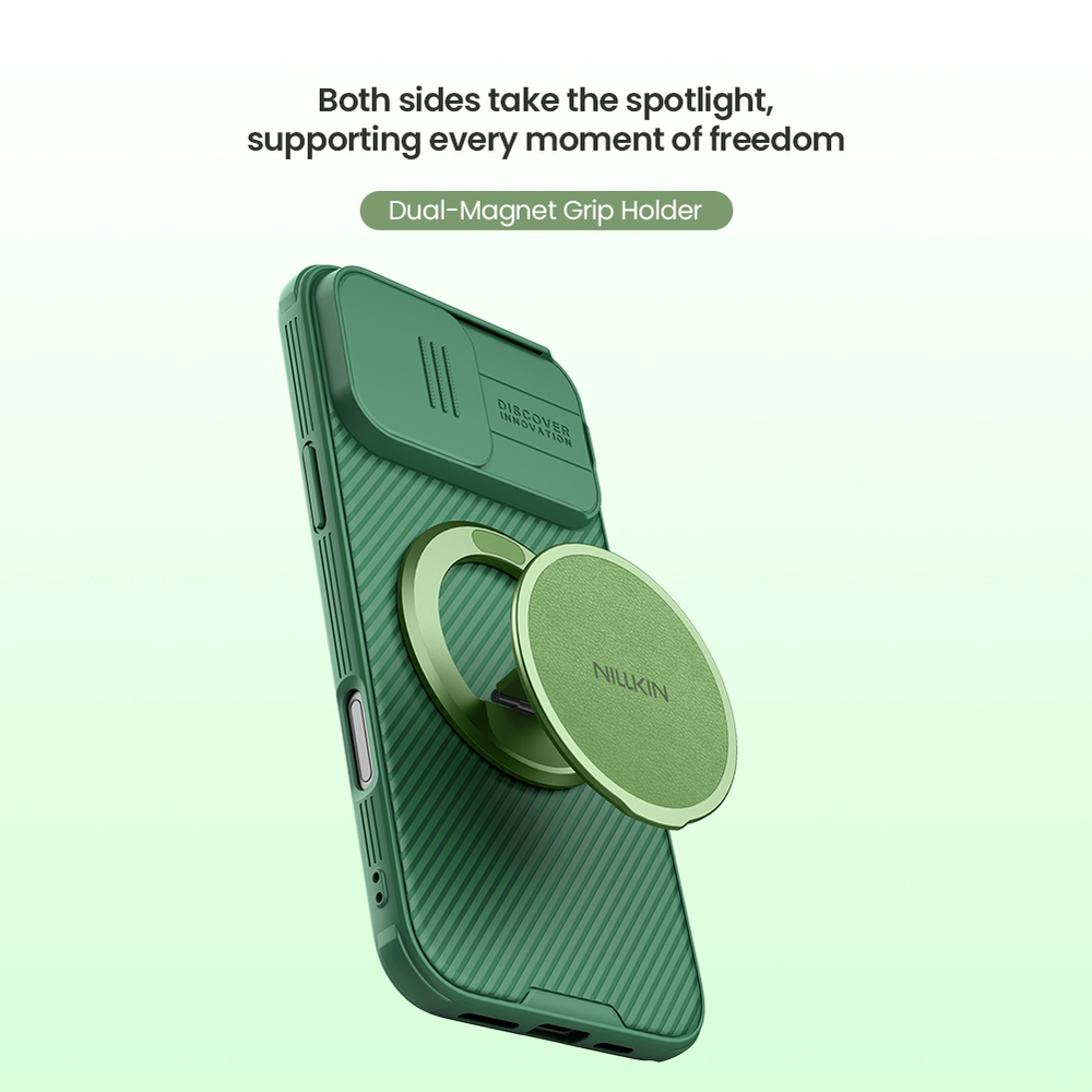 Магнитная подставка держатель для смартфона (зеленый цвет) от Nillkin, серия Dual-Magnet Grip Holder