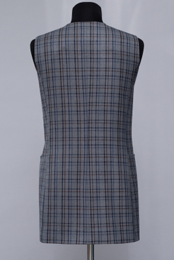 Удлинённый жилет 2980АЕ, клетка