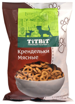 Крендельки TITBIT для собак мясные с говядиной 500 гр
