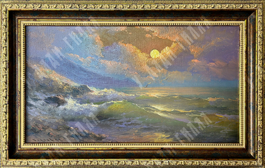 Беляев В. В. Ночное море. Холст, масло. Россия. 2022