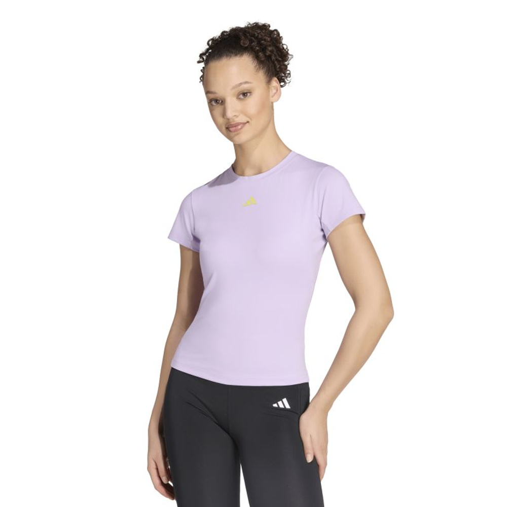 Женская теннисная футболка Adidas 3 Stripes - power purple
