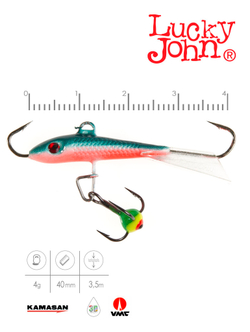Балансир Lucky John FIN 3 с тр. 40мм/54 блистер