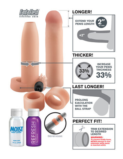Набор насадок на пенис и колец Ultimate Enhancement Kit (Цвет: телесный)