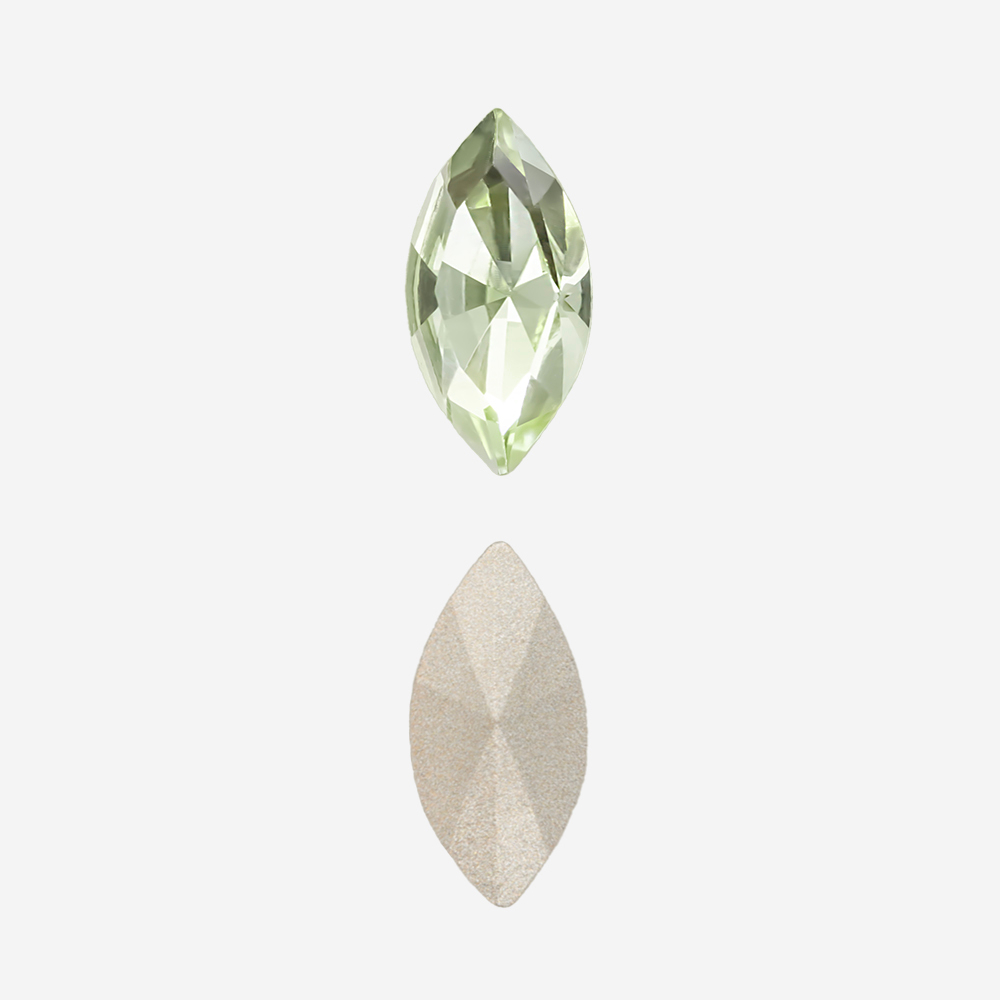 Кристалл Маркиз (Marquise Fancy Stone), оттенок "Хризолит"/"Chrysolite", 10*5мм