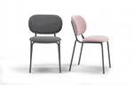 Стул металлический c обивкой Scab Design Si-Si Bold, антрацит, розовый
