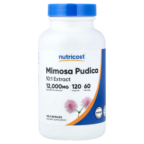 Nutricost, Mimosa pudica, 120 капсул (600 мг в 1 капсуле)