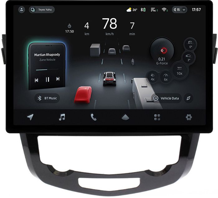 Магнитола для Nissan Qashqai J11 / X-Trail T32 / 2013-2022 (климат, рамка большая, без штатного 360) - Teyes CC4-PRO монитор 13" 2K QLED на Android 13, Быстрейшая, Snapdragon 778G, ИИ, CarPlay, DSP, 4G SIM-слот