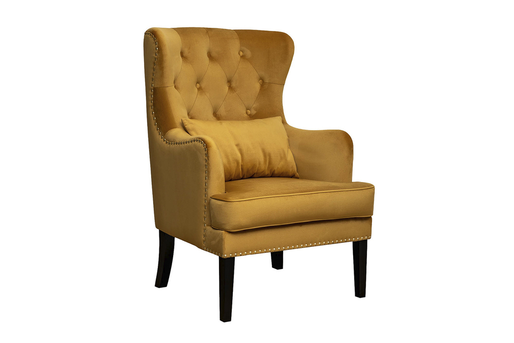Кресло Garda Decor Rimini горчичное