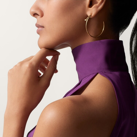 Cartier Серьги Juste un Clou hoop earrings, large model в желтом золоте