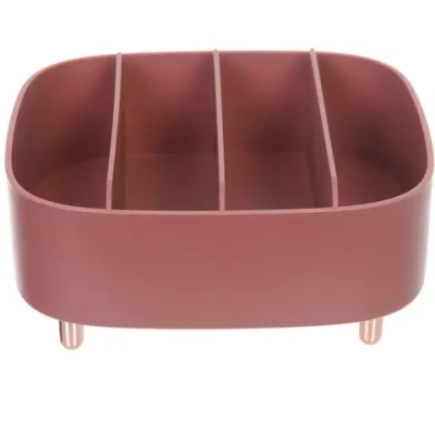 Органайзер для хранения «ПИАНОНО», цвет пудрово - бежевый, 4 отделения, 20*8,6*20,6см (коробка)