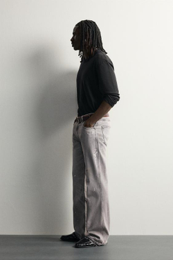 ZARA ДЖИНСЫ BOOTCUT FIT С НИЗКОЙ ПОСАДКОЙ, СЕРЫЙ