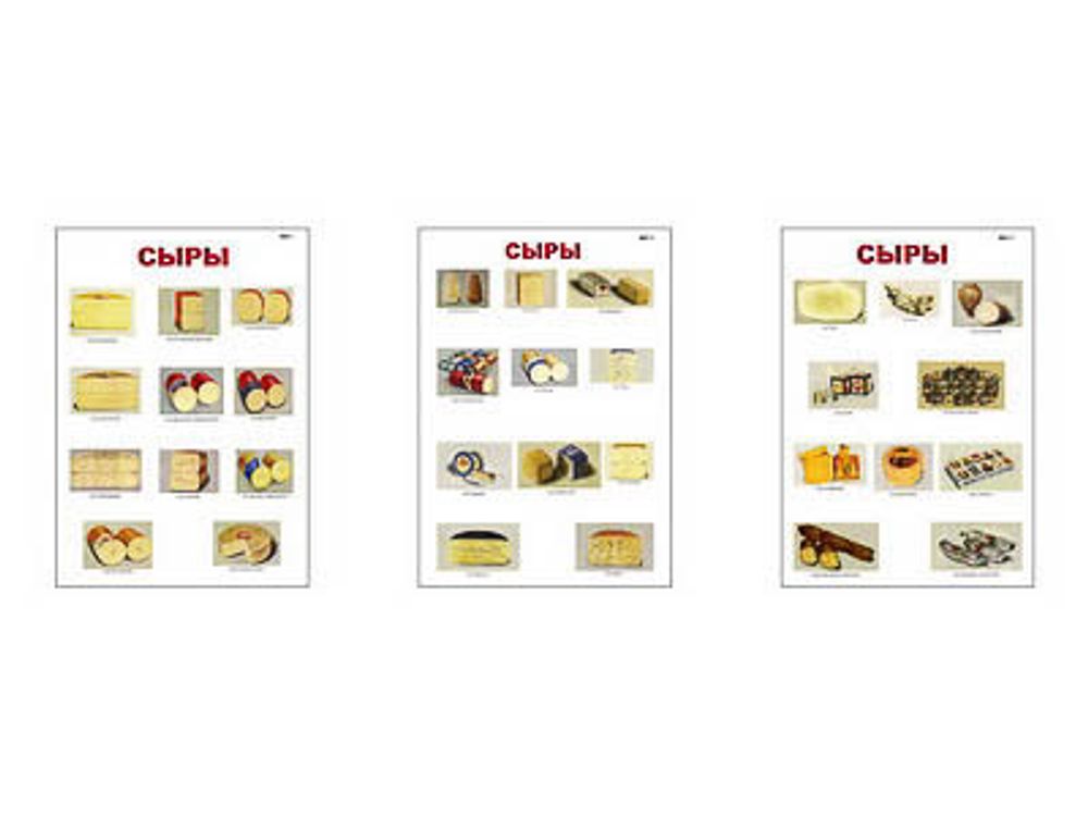 Плакаты ПРОФТЕХ "Сыры" (3 пл, винил, 70х100)