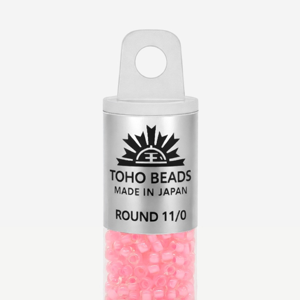 Японский бисер TOHO Round 11/0 (№191B), окрашенный изнутри прозрачный