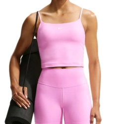 Женский топ теннисный Nike One Medium Support Padded Adjustable Sports - pink rise