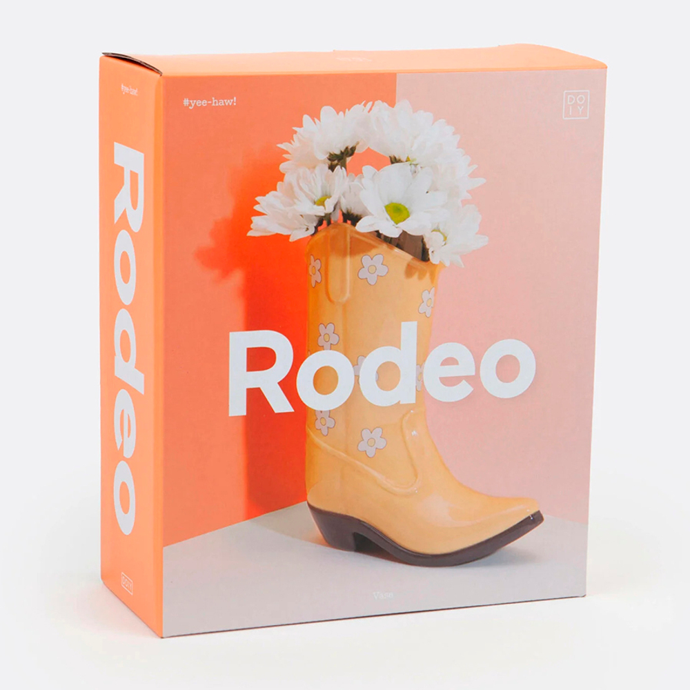 Ваза для цветов 22.5см Doiy Rodeo желтая