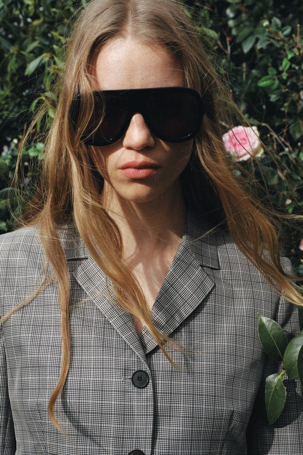 ZARA БЛЕЙЗЕР В КЛЕТКУ — ZW COLLECTION, ЧЕРНЫЙ/ЭКРЮ