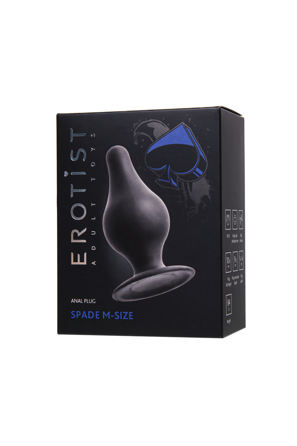 Анальная втулка Erotist Spade черная 10 см