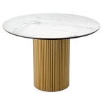 Стол Bradex Home Aura D110, керамогранит Ravena Natural, золотой