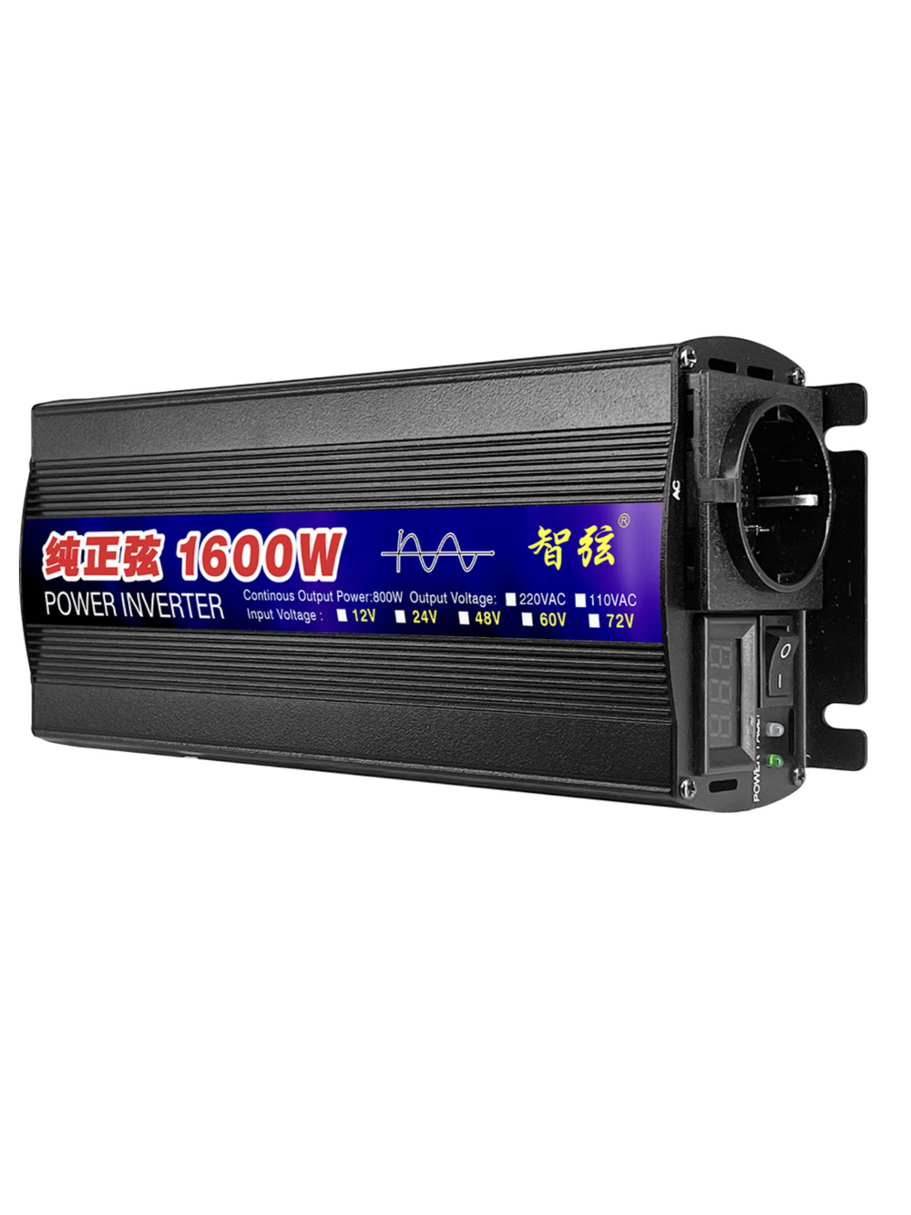 Инвертор 24V-220V 1600W ERO Иероглиф чистый синус