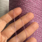 STOCK ITALY Хлопок, люрекс 900м/100гр цвет: Mauve, люрекс серебро