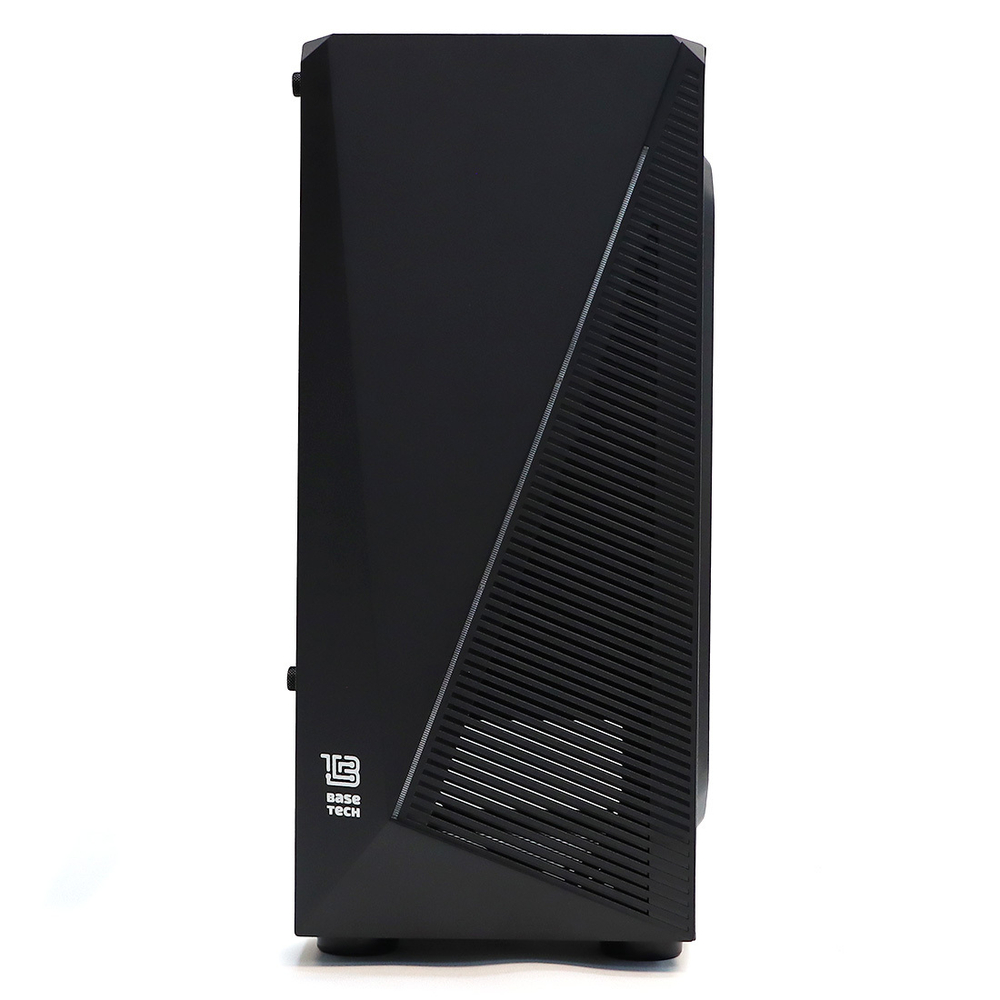 Корпус BaseTech eXtreme GFX-01, Без БП, ATX, RGB, чёрный, 1xFRGB FAN, 2xUSB2, 1xUSB3, бок: закалённое стекло (BT-GFX-01-RGB)