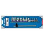 KING TONY (7112PR) Набор торцевых головок 1/2"+3/8", TORX Е-стандарт, Е4-Е20, вороток, 12 предметов