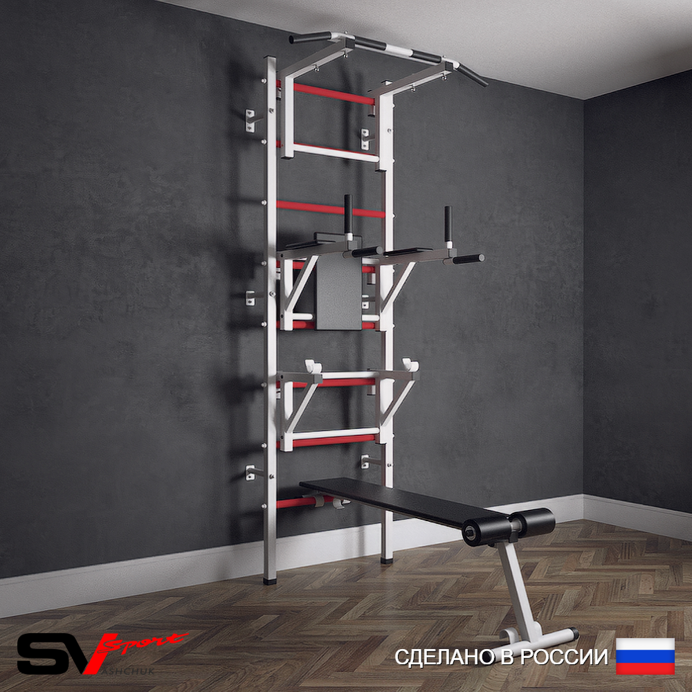 Шведская стенка Sv Sport (Турник стандарт/Брусья/Стойка/Скамья)