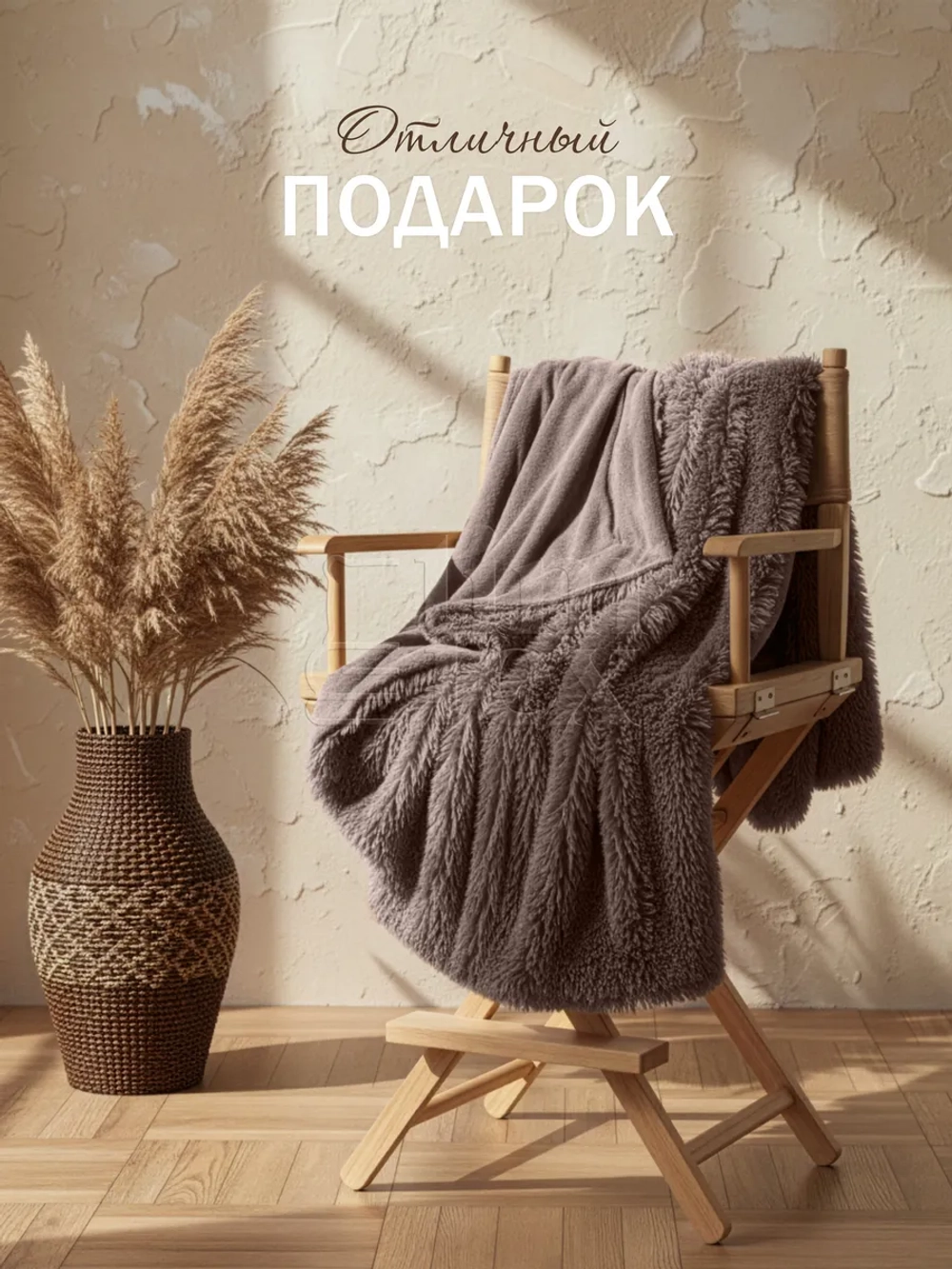 Плед Искусственный Мех 160х220 пушистый