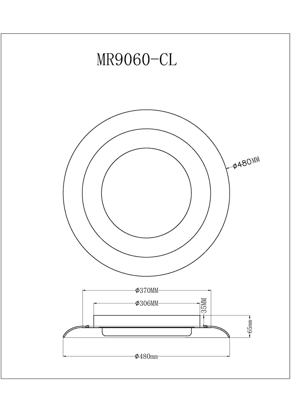 Потолочный светодиодный светильник с пультом MyFar Naiad MR9060-CL
