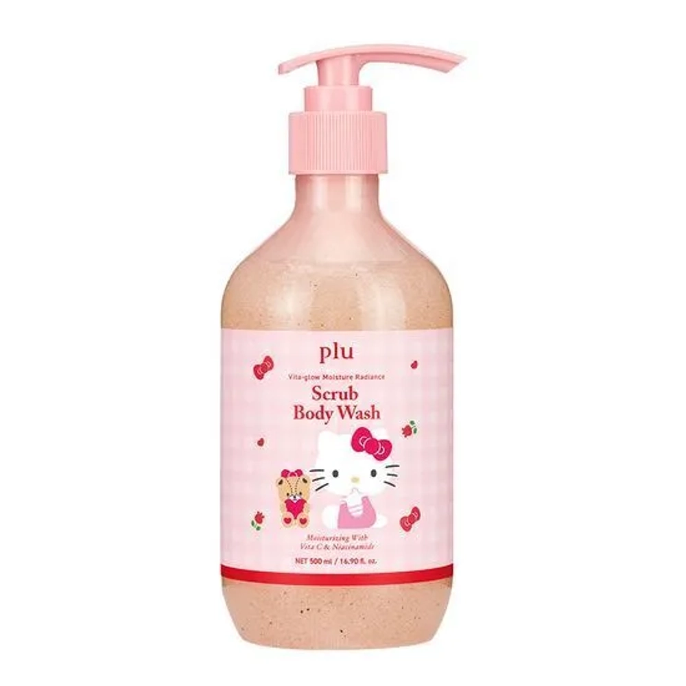Гель для душа скрабирующий PLU Hello Kitty Vita-Glow Moisture Radiance Scrub Body Wash