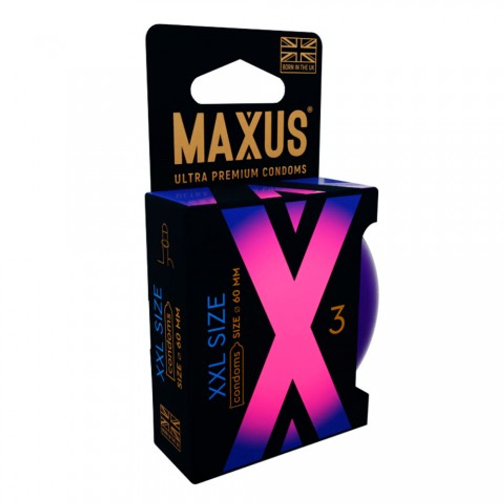 Презервативы MAXUS X-Edition XXL, гладкие, увеличенного размера, 3 шт